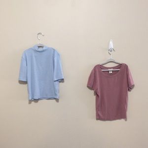 Bundle of 2 Forever 21 Light Blue Juniors Crop Top